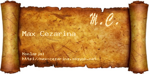 Max Cezarina névjegykártya